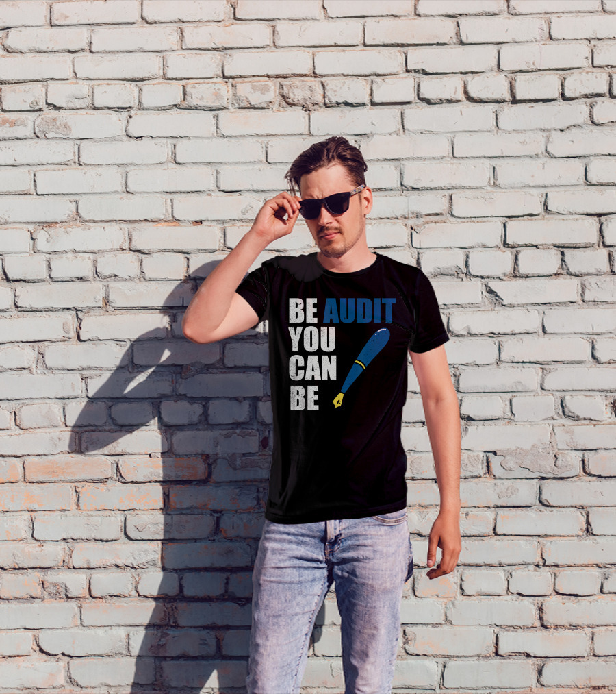 Be Audit You Can Be Funny Accountant Humor Baseball Bat T-Shirt