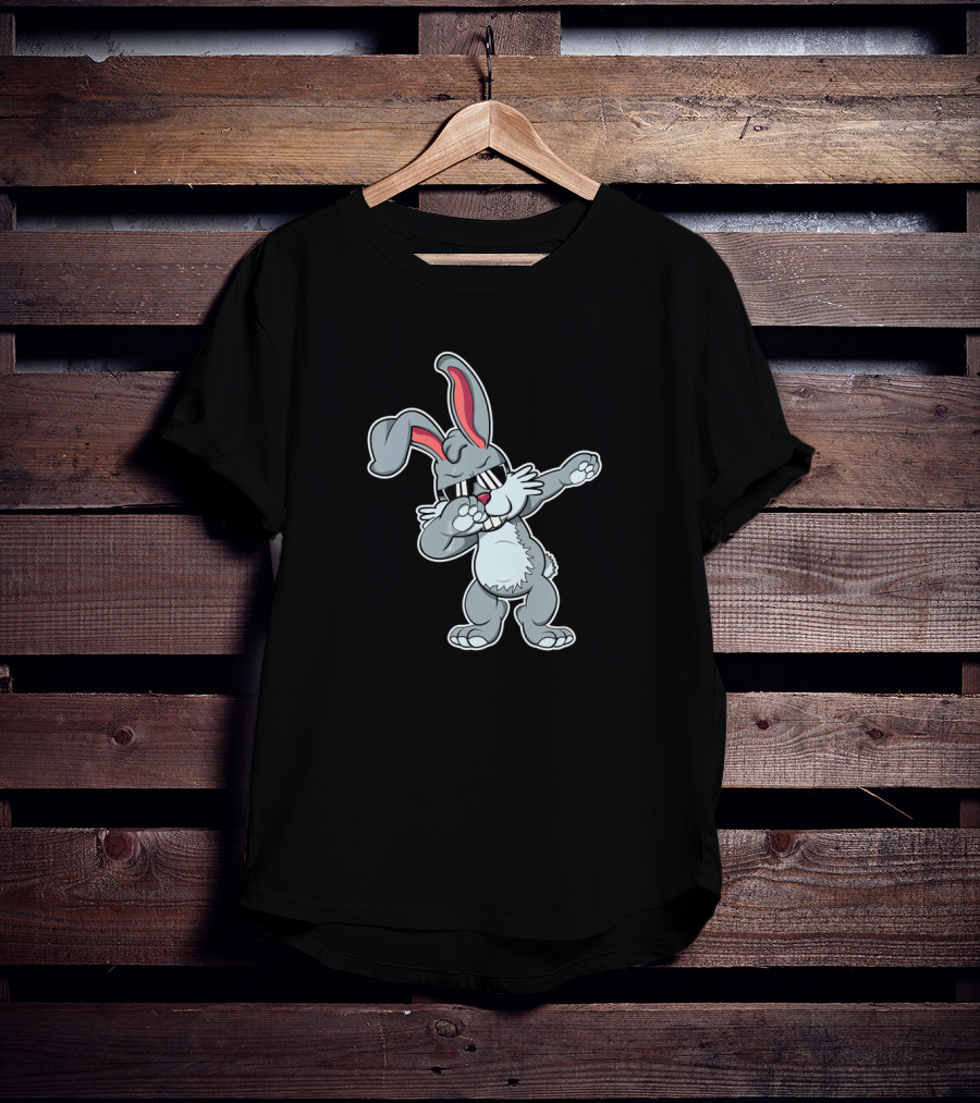 Dabbing Bunny With Sunglasses Easter Present T-Shirt