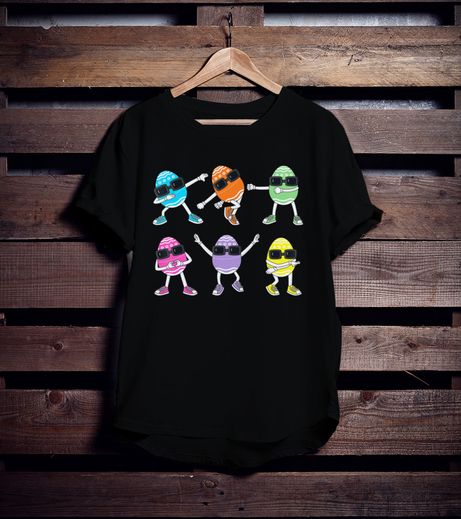 Dancing Eggs Easter Day Challenge With Colorful Sunglasses Grooves T-Shirt