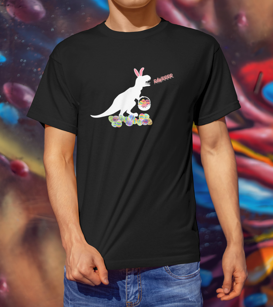 Easter Bunny Dinosaur Rex Eggs RAWRRRRR T-Shirt