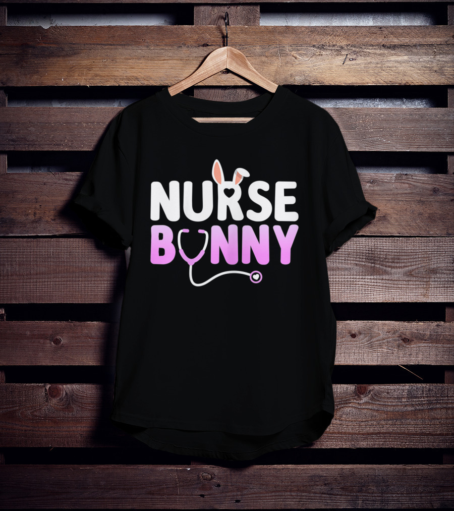Nurse Bunny Stethoscope Ears T-Shirt