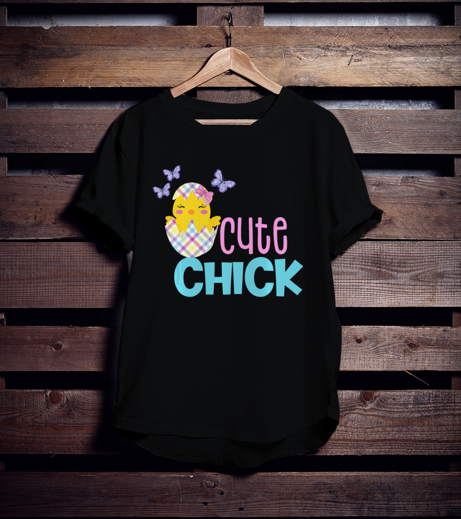 Cute Chick Easter Spring Chickadee Egg Girls T-Shirt