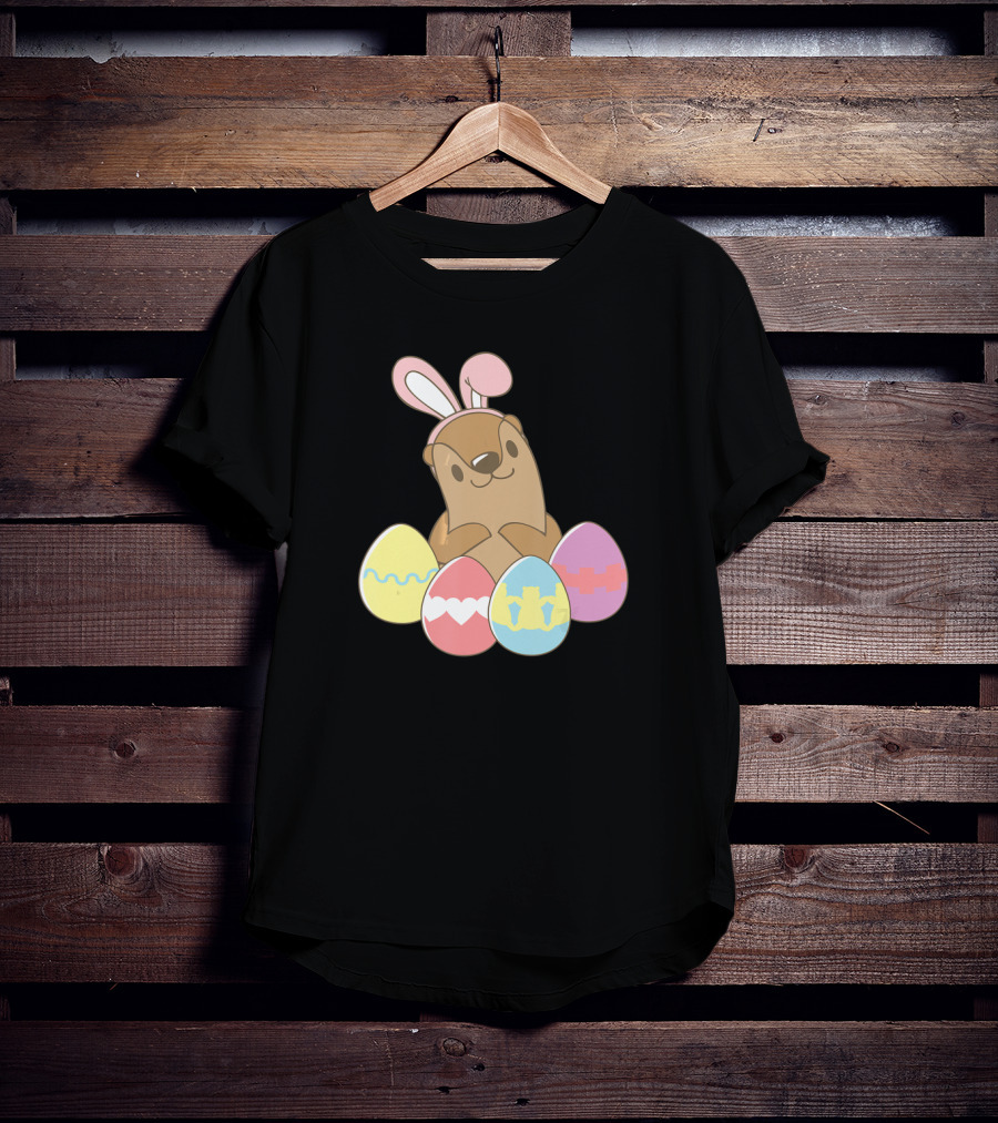 Easter Otter Rabbit Funny Sea Otter Easter Hunter T-Shirt
