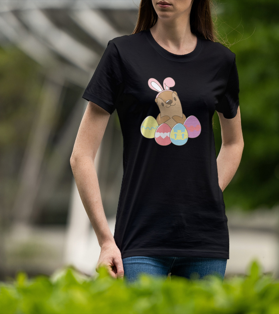 Easter Otter Rabbit Funny Sea Otter Easter Hunter T-Shirt