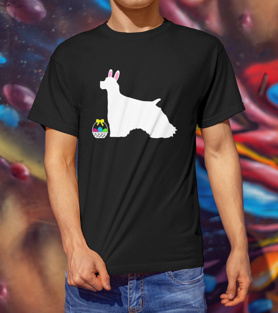 Cocker Spaniel Easter Bunny Dog Basket Eggs T-Shirt