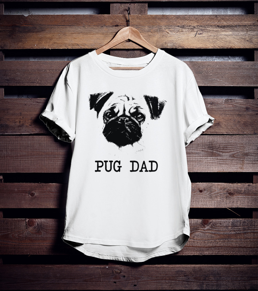 Pug Dad Pug Father Dog Dad Pug Face T-Shirt