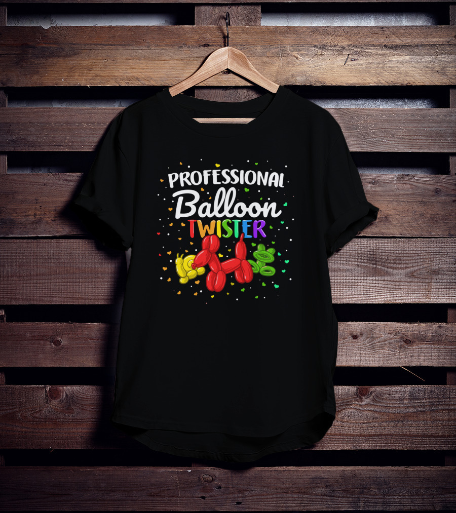 Professional Balloon Twister Artist Rainbow Balloon Dog T-Shirt
