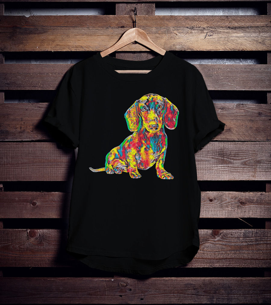 Cool Colorful Dachshund Breed Dog T-Shirt