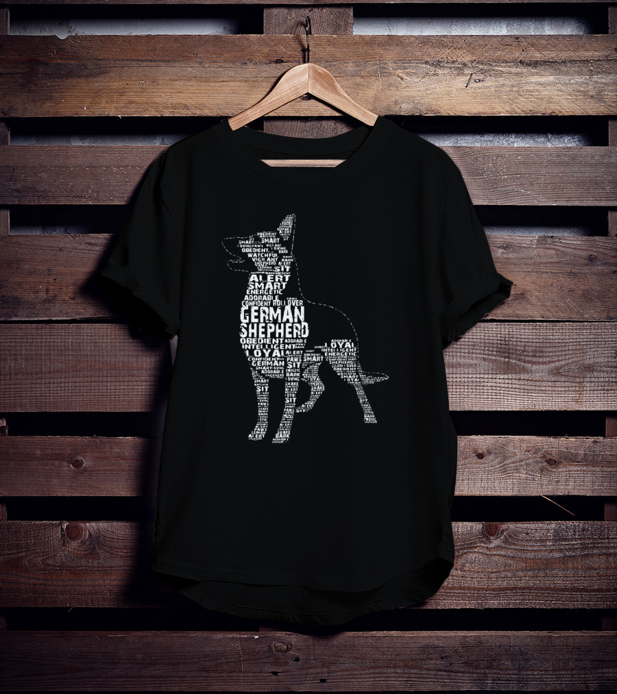 Alert Smart Energetic German Shepherd Loyal Obedient Confident T-Shirt