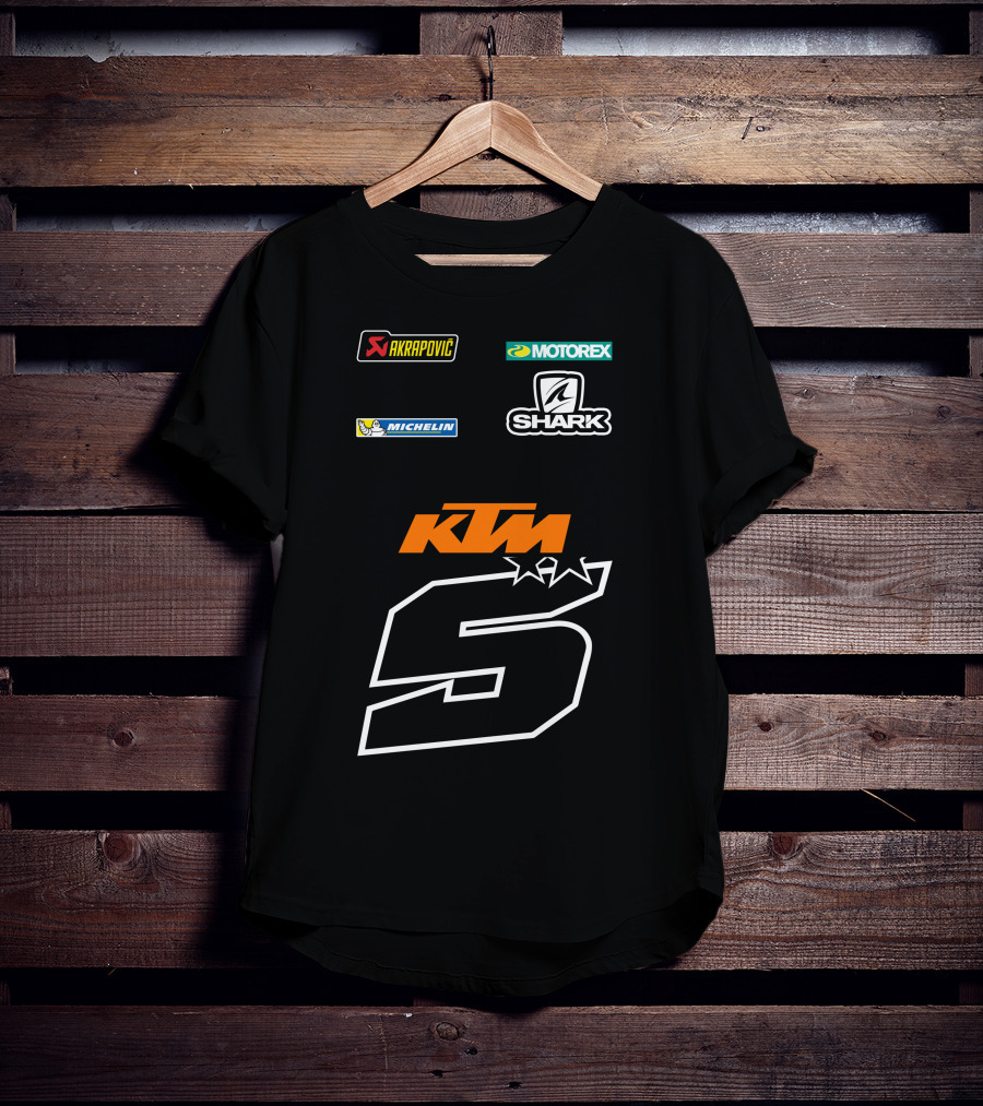 Johann Zarco KTM 5 Akrapovic Motorex Shark Michelin T-Shirt