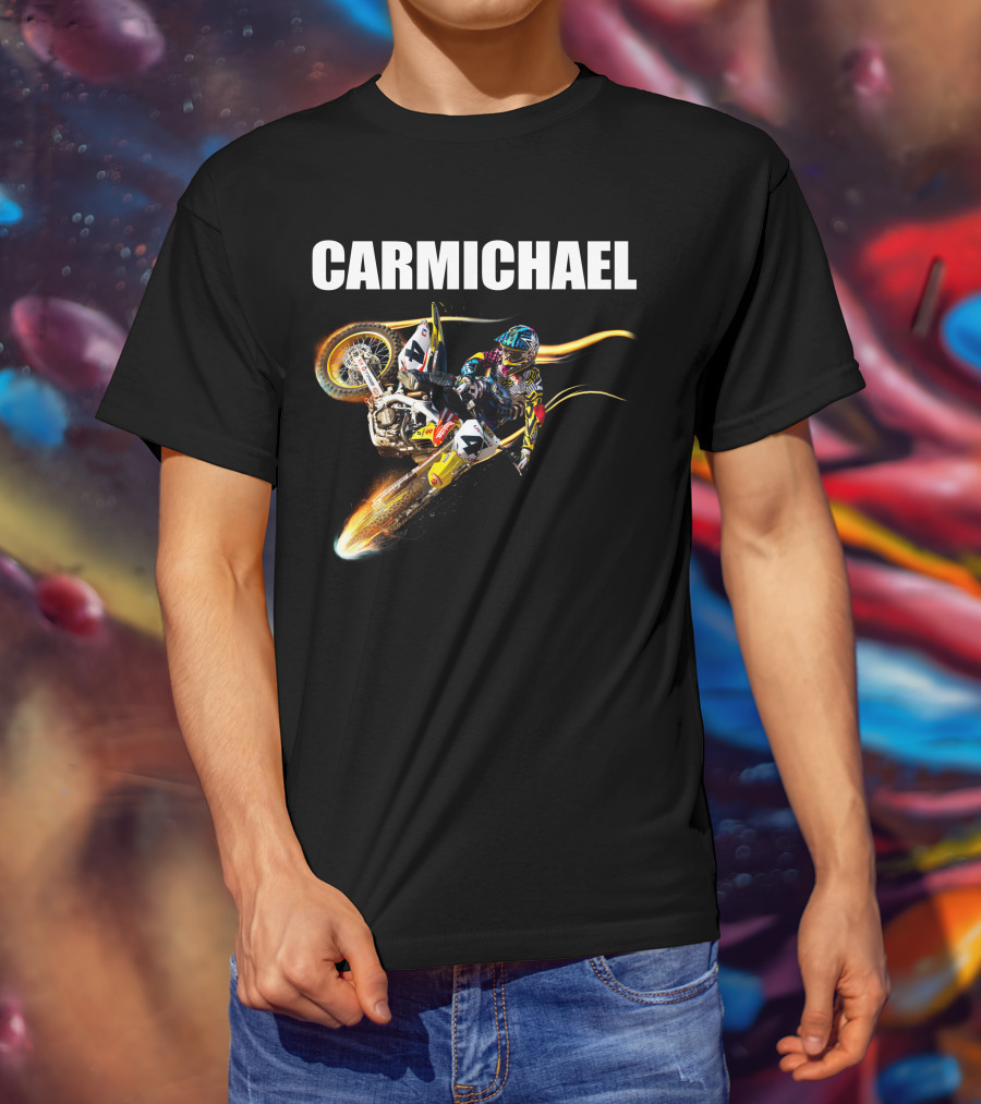 Carmichael Motocross Stunt Action T-Shirt