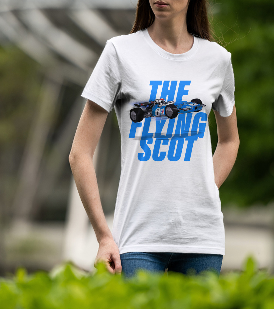 The Flying Scot Jackie Stewart Racing Legend Formula One Car T-Shirt