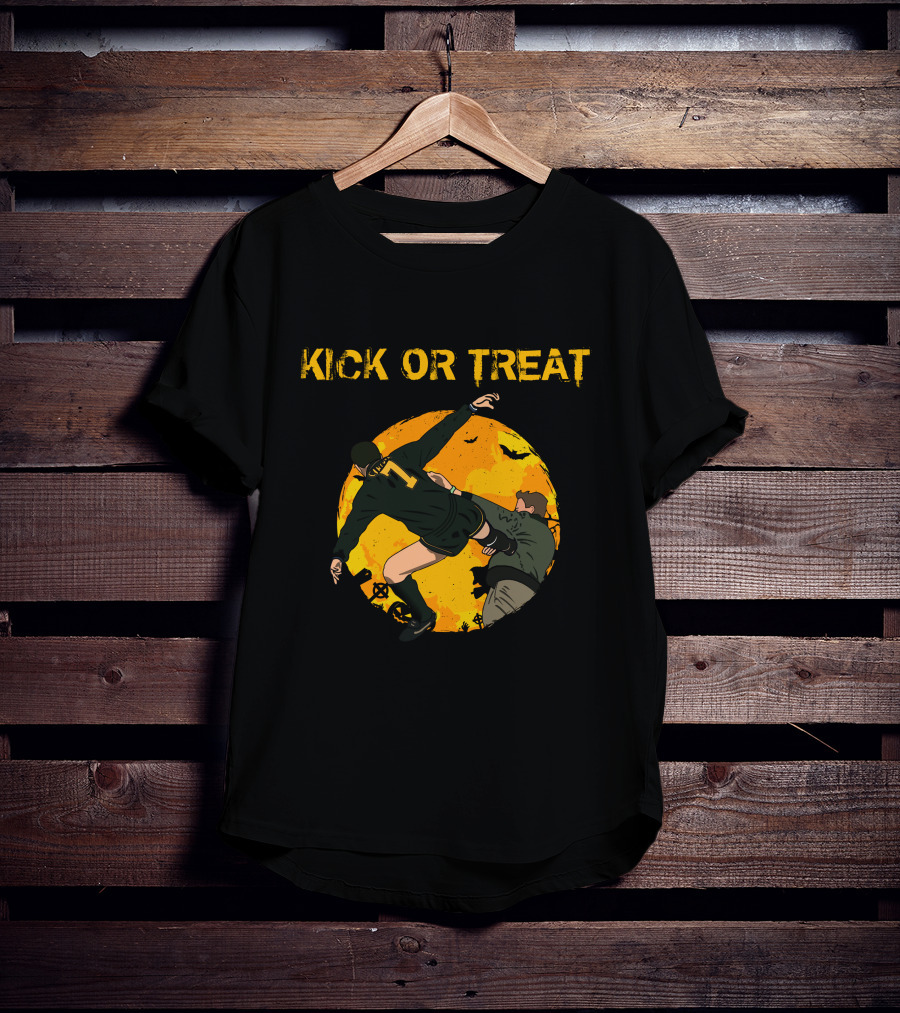 Kick Or Treat Soccer Halloween Action T-Shirt