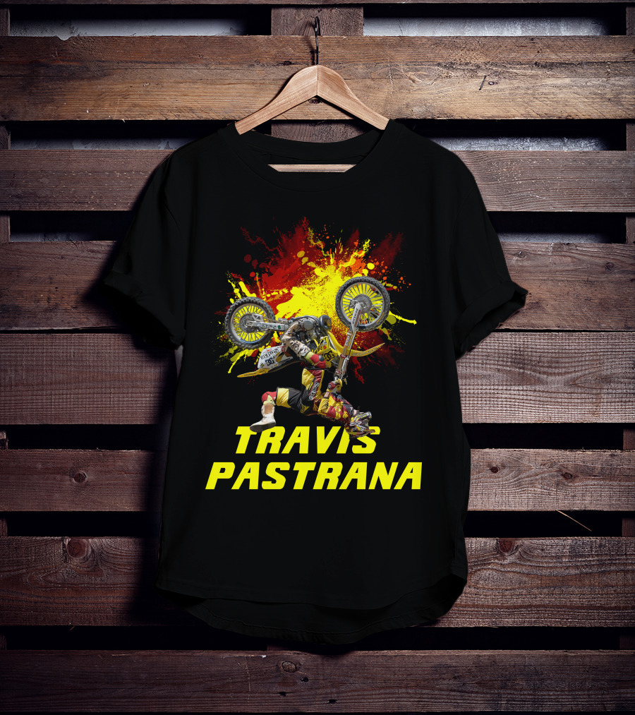 TRAVIS PASTRANA Freestyle Motocross Stunt Action T-Shirt