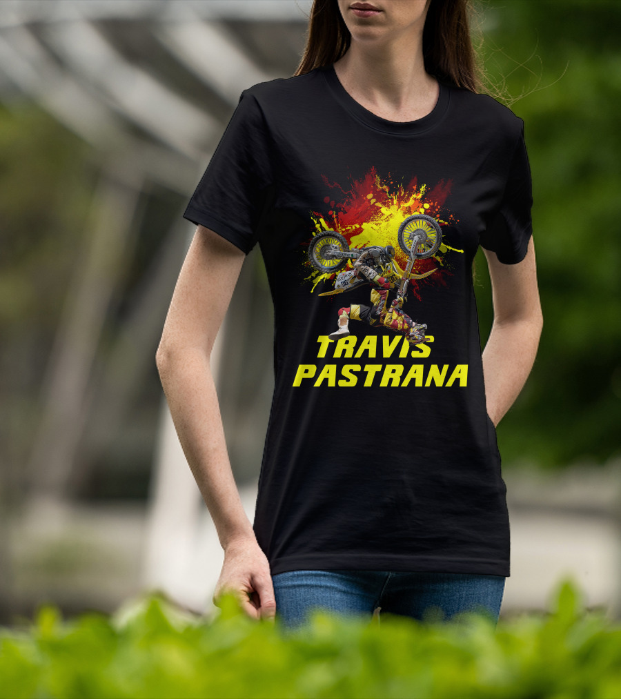 TRAVIS PASTRANA Freestyle Motocross Stunt Action T-Shirt