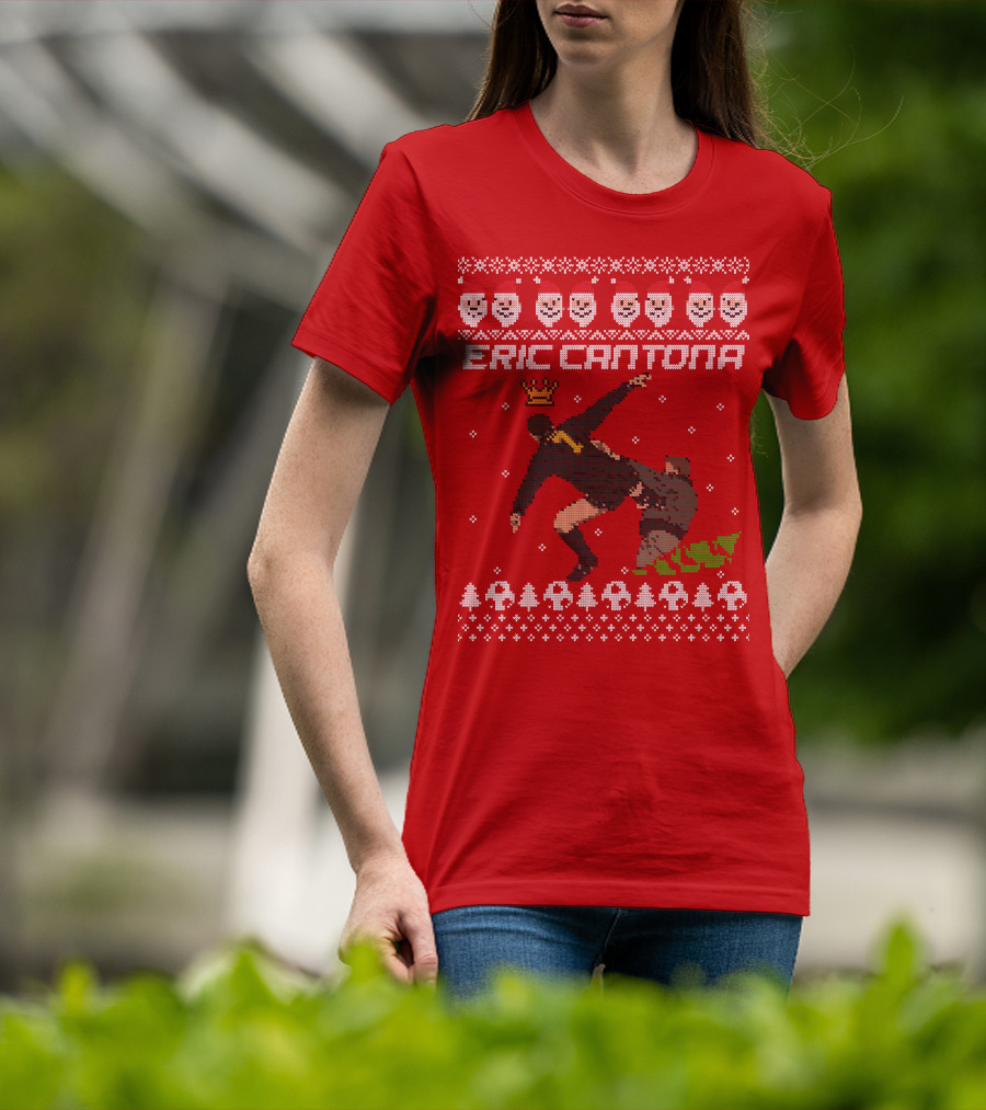Eric Cantona Iconic Jump Festive T-Shirt