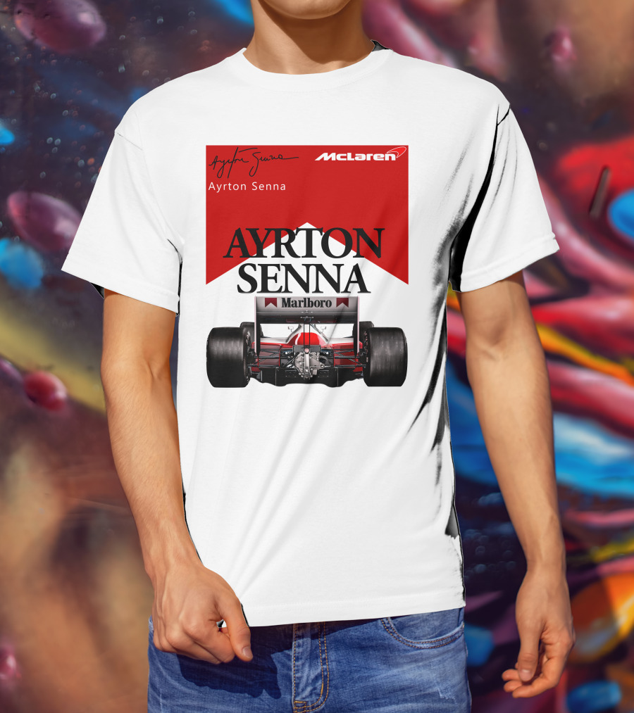 Ayrton Senna McLaren Marlboro Racing Team T-Shirt