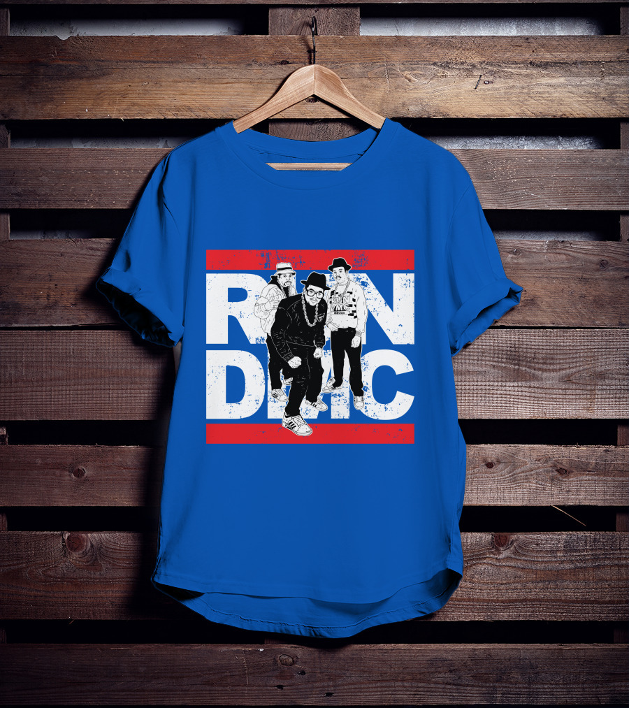 Run DMC 53 Hip Hop Legends Graphic Red Stripes T-Shirt