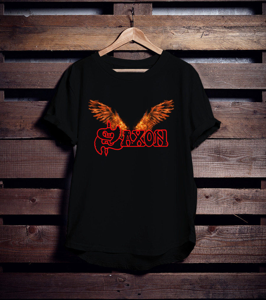 SAXON Flaming Wings Iconic Band T-Shirt
