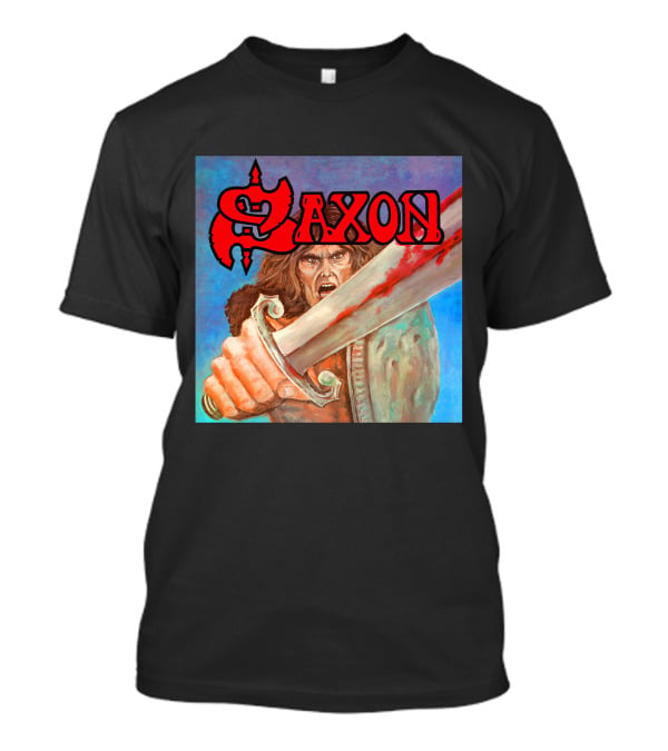 SAXON Crusader Warrior With Bloodied Sword T-Shirt