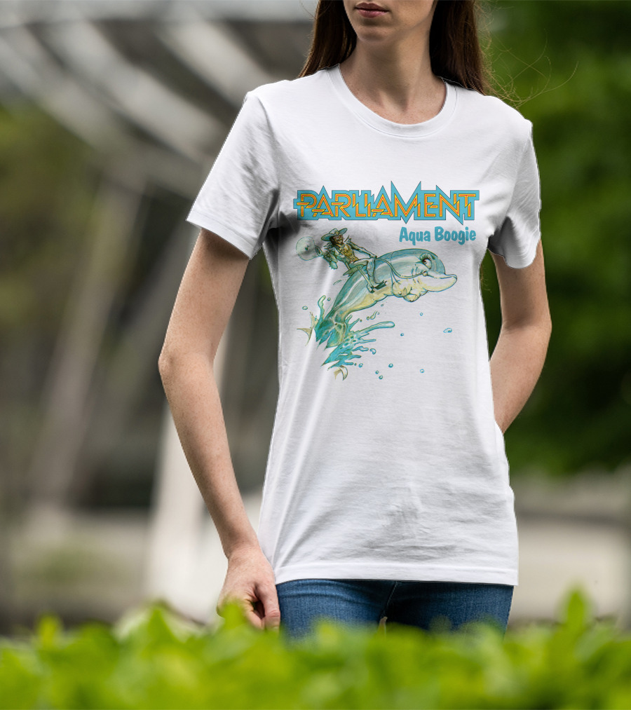 Parliament Aqua Boogie Funkadelic 56 Riding Dolphin T-Shirt
