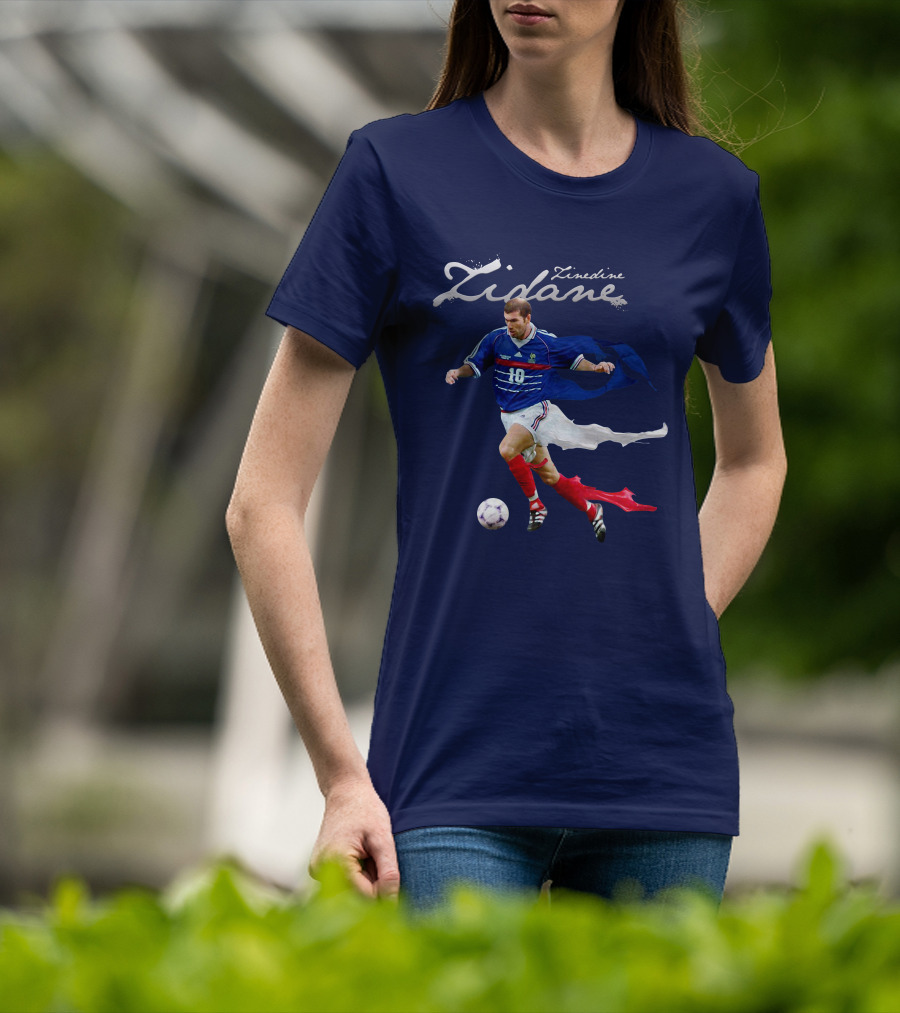 Zinedine Zidane Iconic Number 10 Football Legend T-Shirt