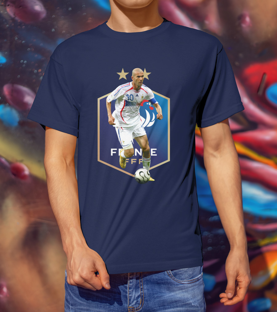 Zidane France FFF Soccer Icon Stars T-Shirt