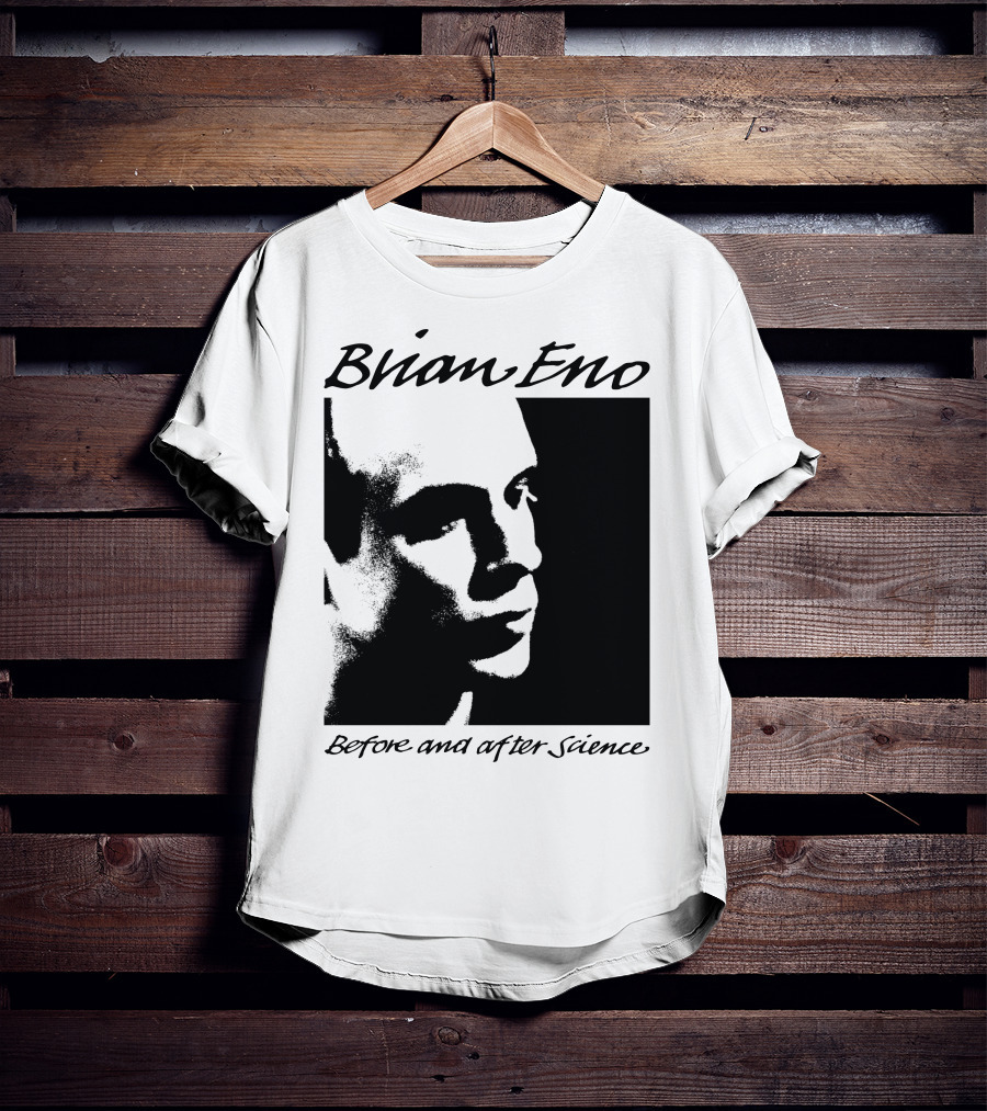 Brian Eno Before And After Science Album Face Black And White Profile T-Shirt