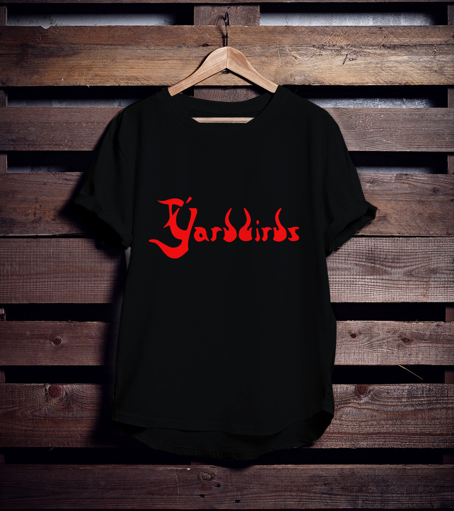 Yardbirds Play Blues 1983 Iconic Red Flame Text T-Shirt