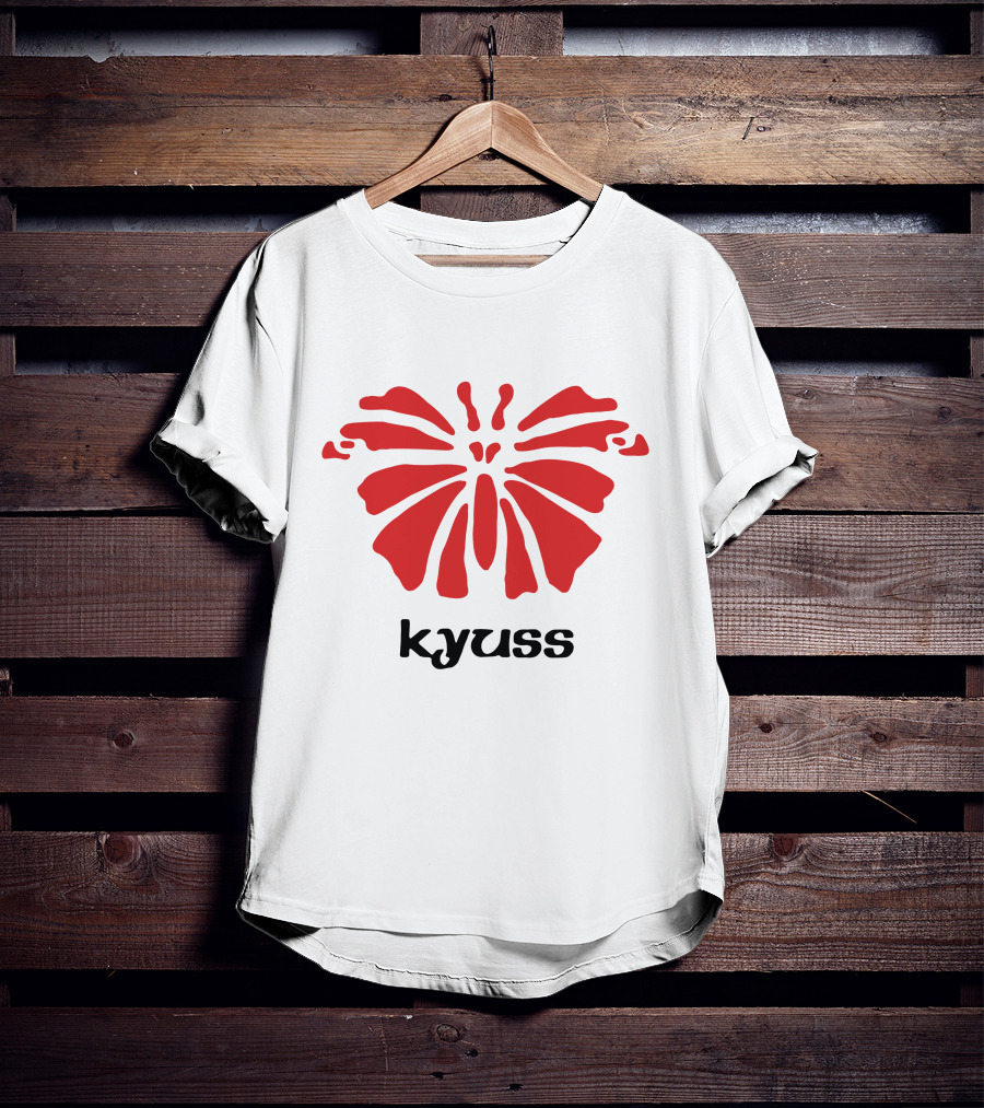 Kyuss Vintage Logo Red Flower T-Shirt