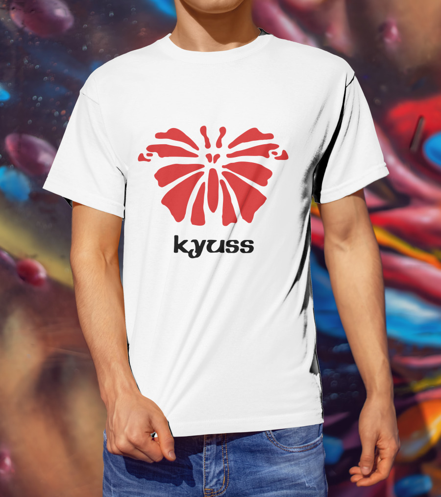 Kyuss Vintage Logo Red Flower T-Shirt
