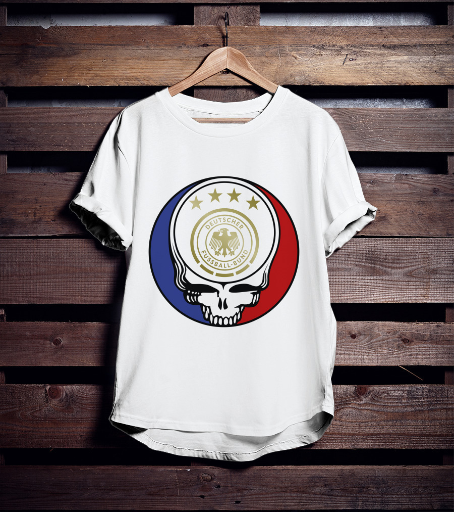 Germany Football Team Deutscher Fussball-Bund Grateful Dead Skull T-Shirt