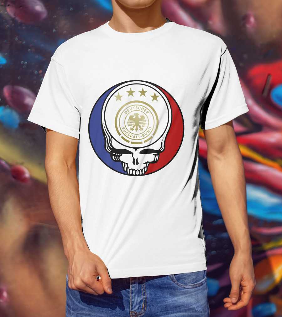 Germany Football Team Deutscher Fussball-Bund Grateful Dead Skull T-Shirt
