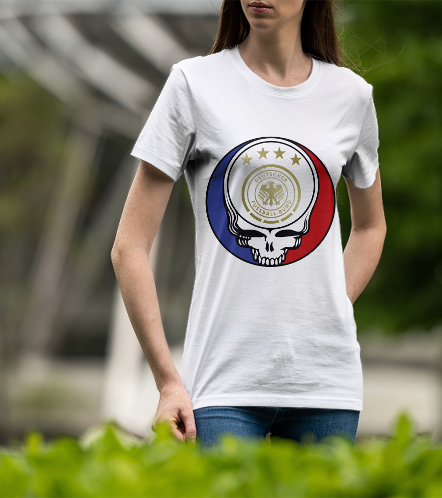 Germany Football Team Deutscher Fussball-Bund Grateful Dead Skull T-Shirt