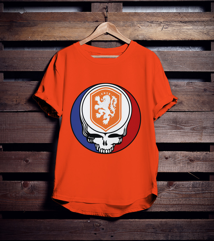 Netherland National Football Team KNVB Grateful Dead Skull T-Shirt