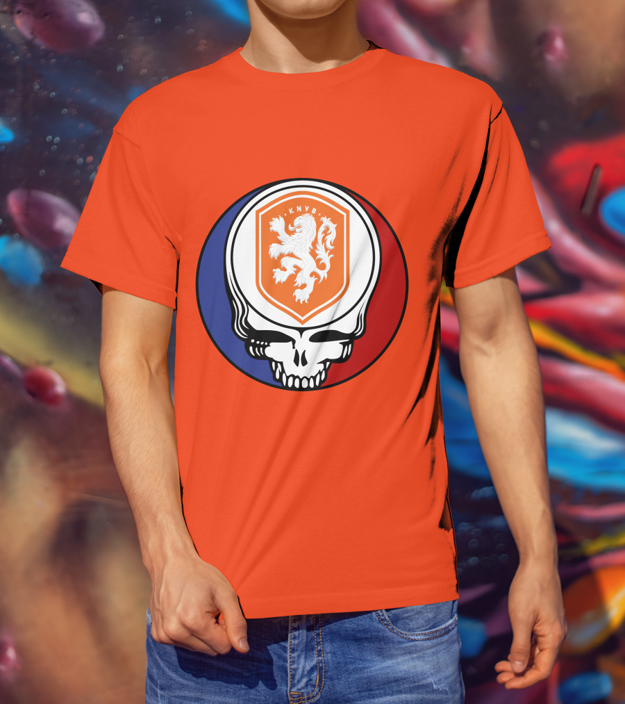 Netherland National Football Team KNVB Grateful Dead Skull T-Shirt