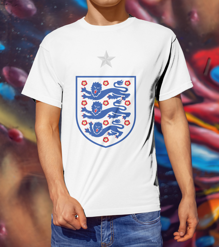 Jack Grealish 7 Three Lions England Football Star Badge T-Shirt