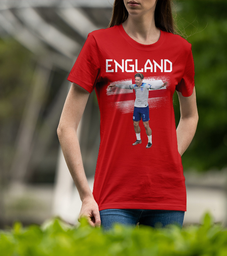 Jack Grealish England Soccer Celebration St George's Cross T-Shirt