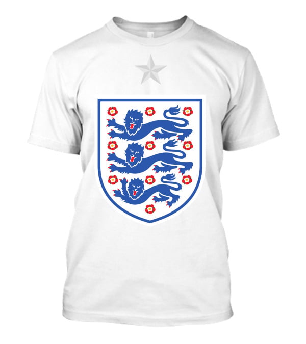 Foden 20 England Football Crest Lions Roses Star T-Shirt