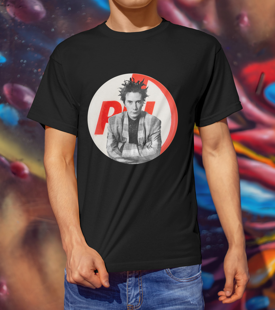 Public Image Ltd PiL John Lydon Button Style Plaid Jacket T-Shirt