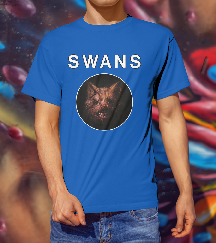 SWANS Ferocious Feline Face T-Shirt