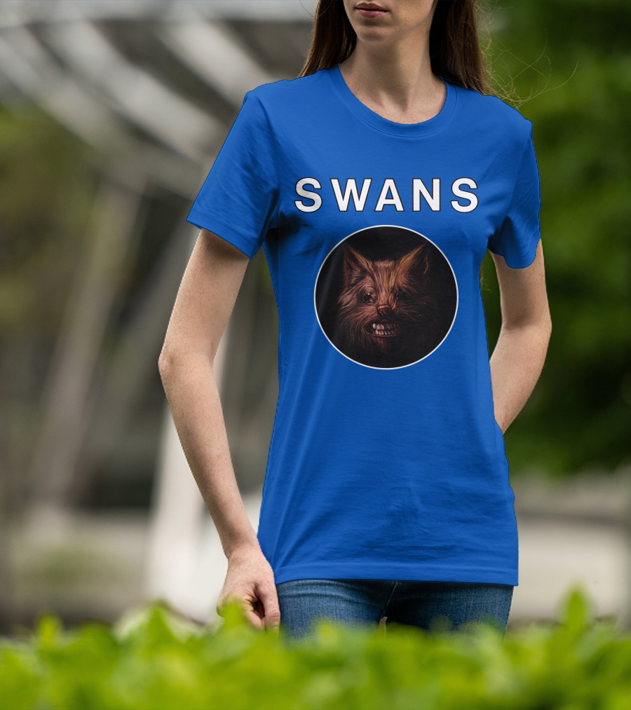 SWANS Ferocious Feline Face T-Shirt