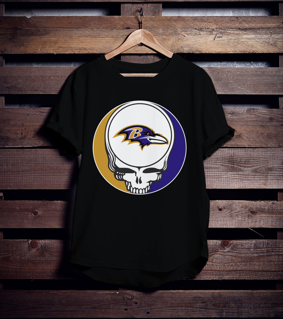 Baltimore Ravens Skull T-Shirt
