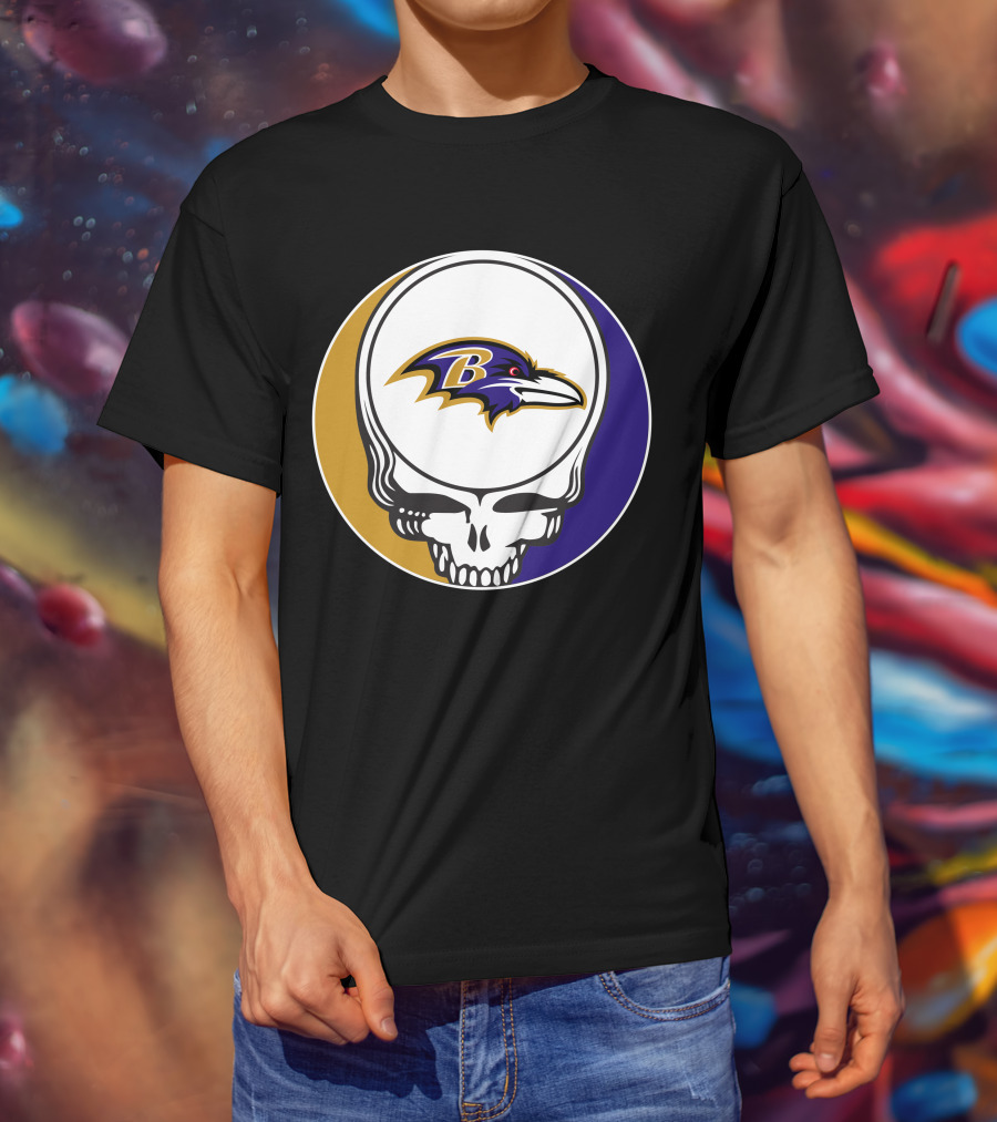 Baltimore Ravens Skull T-Shirt