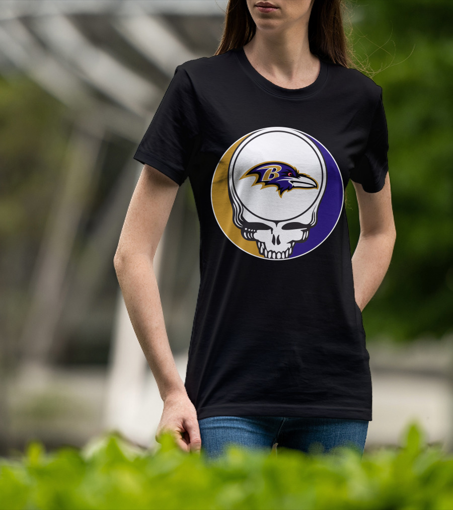 Baltimore Ravens Skull T-Shirt
