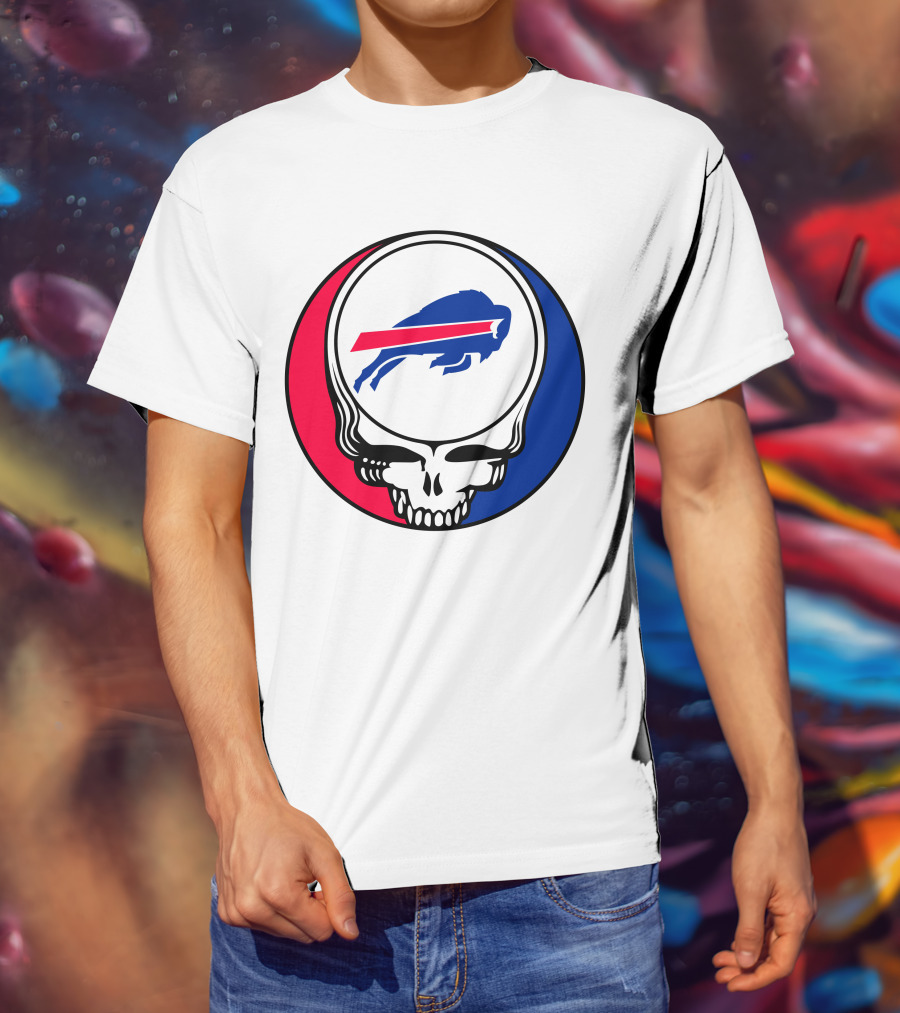 Buffalo Bills Grateful Dead Skull Circle T-Shirt