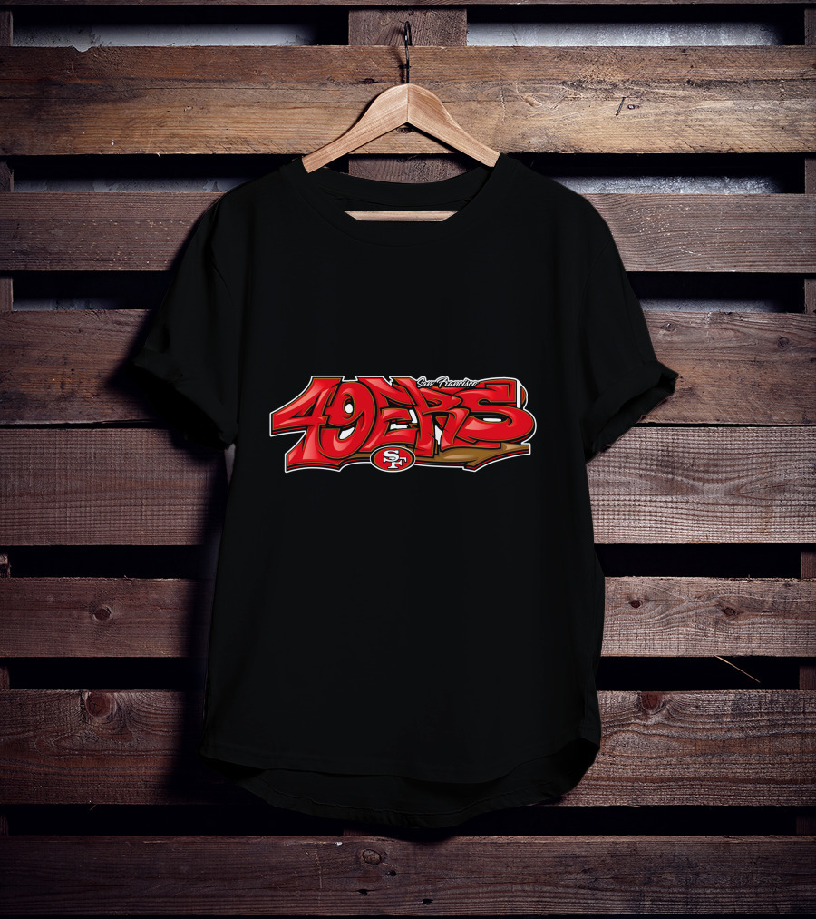 San Francisco 49ers Graffiti 49ers SF Bold Red Graphics T-Shirt