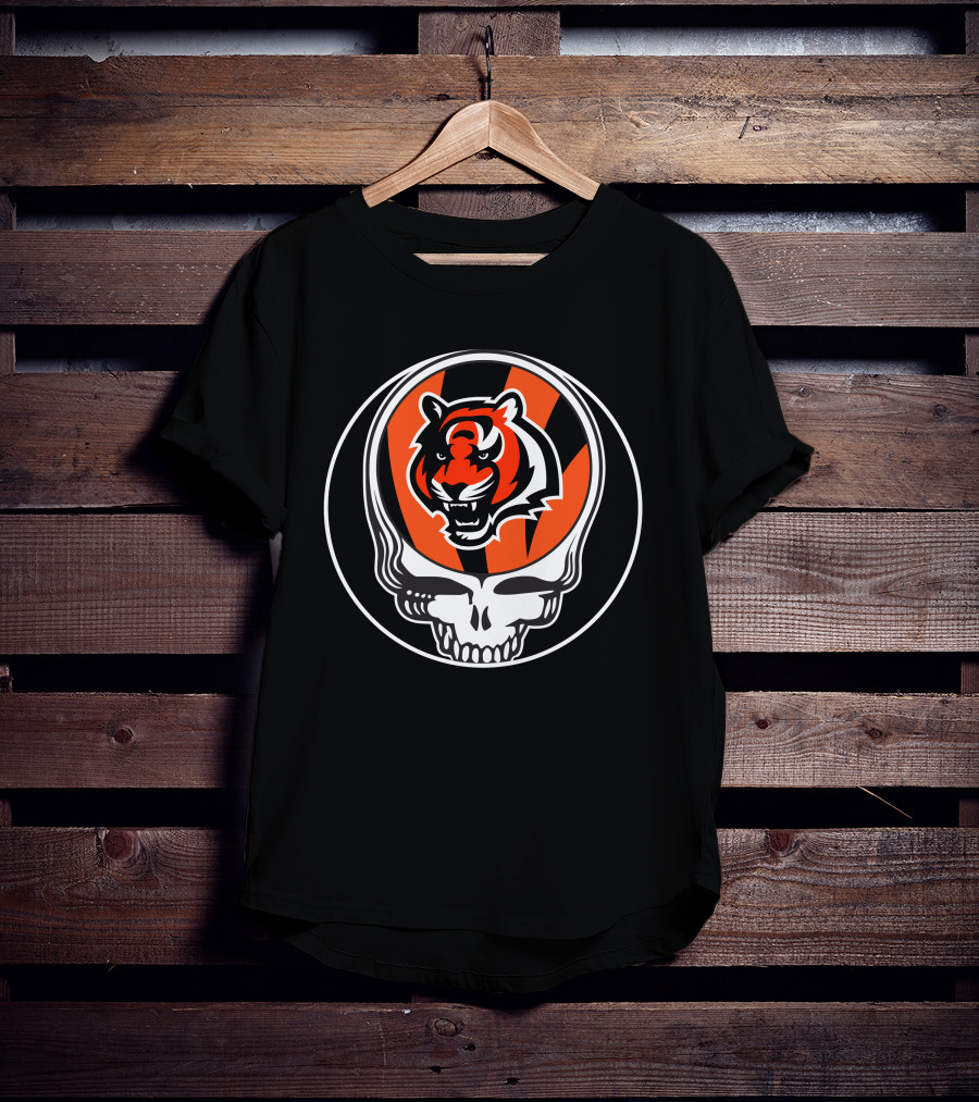 Cincinnati Bengals Skull Tiger T-Shirt