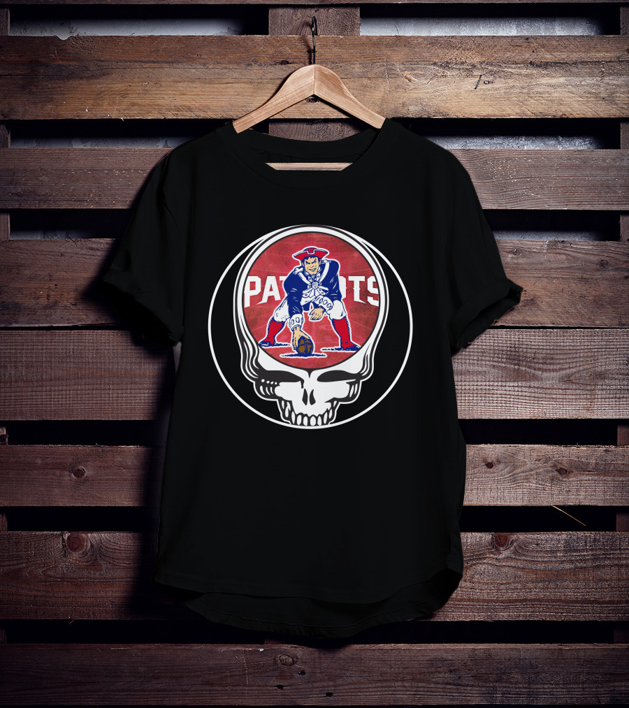 Patriots New England Skull Grateful Dead T-Shirt