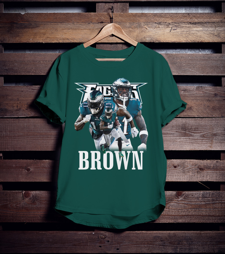 Philadelphia Eagles AJB11 Football Action Collage T-Shirt
